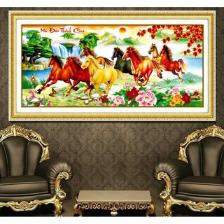 Tranh đính đá mã đáo thành công kt:1m10x50cm - tự đính
