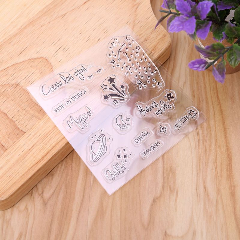 Con Dấu Silicone Trong Suốt Có In Nổi Hình Hoa Văn Dùng Để Trang Trí Album Ảnh