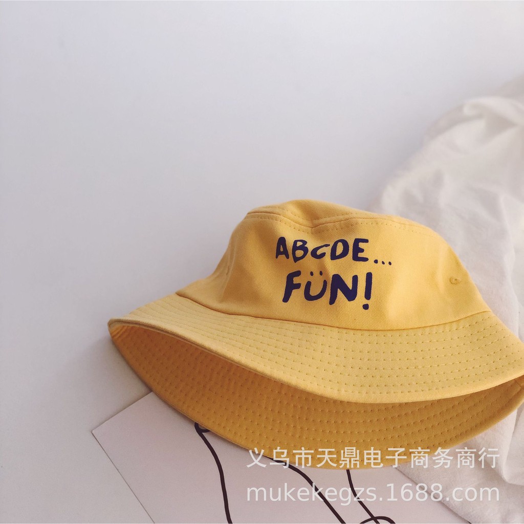 nón vành bucket trẻ em ABCD FUN hàng quảng châu mẫu mới 2021