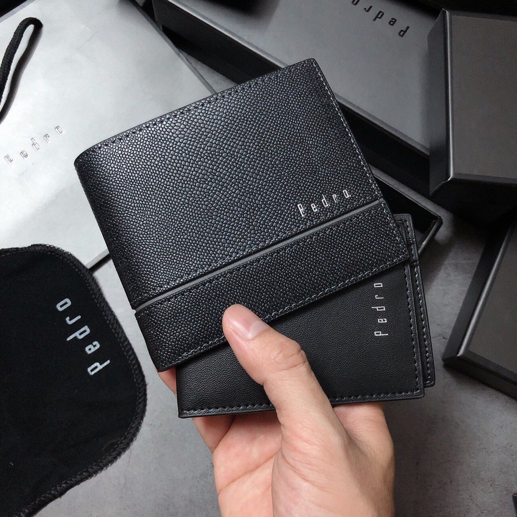 Ví nam Perdro full box và túi giấy hãng