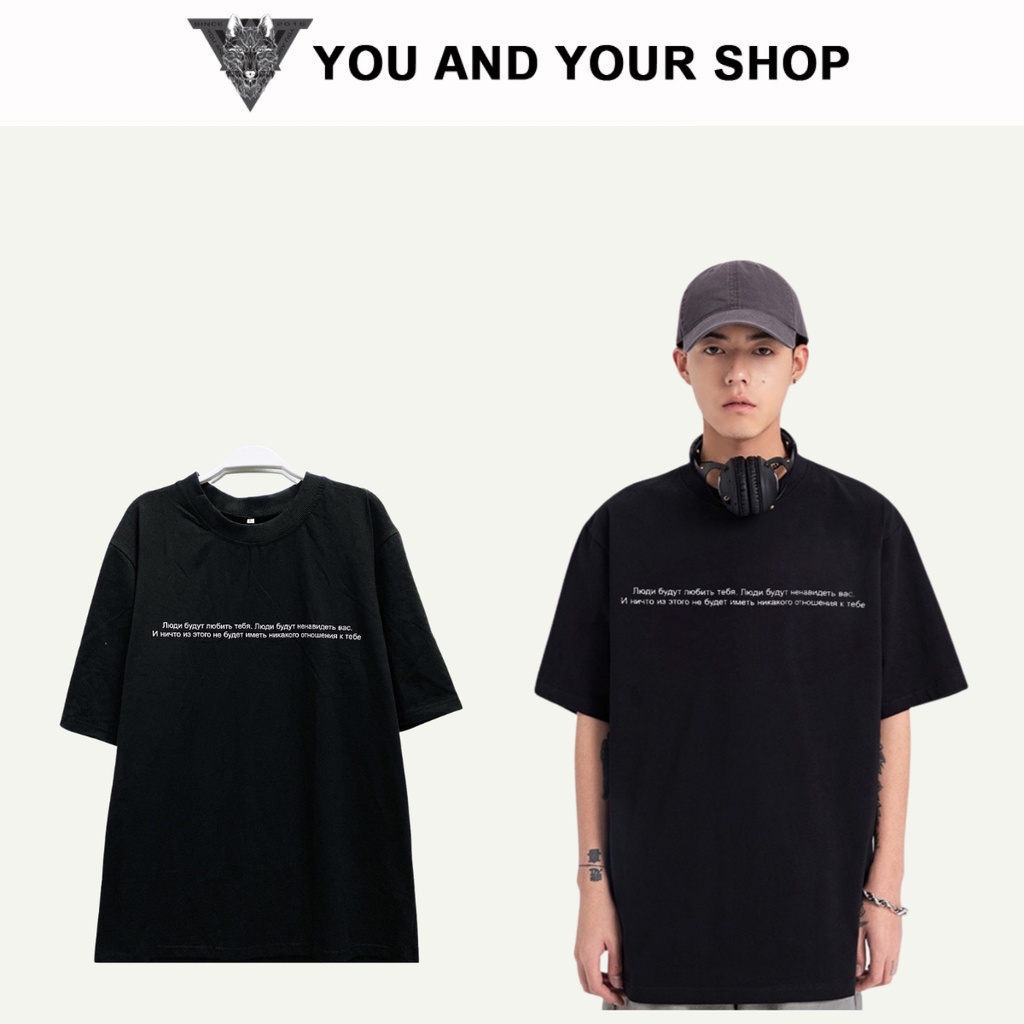 Áo Thun tay lỡ YAYSHOP phông unisex nam nữ chất thun cotton mềm mịn in chữ Nga Vagift