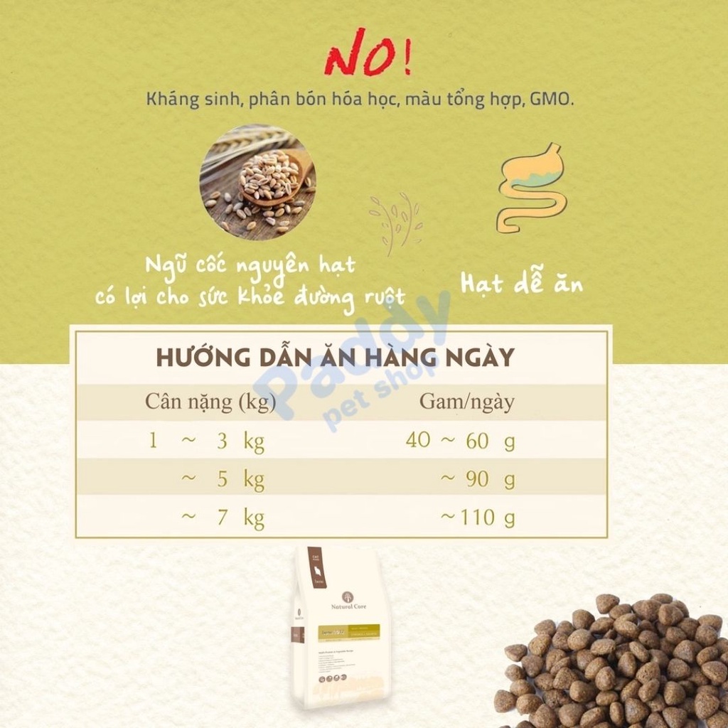 Hạt Hữu Cơ Đa Đạm Natural Core C3 Gà &amp; Cá Hồi Cho Mèo Trưởng Thành