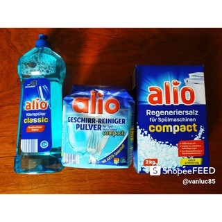 Combo Alio: và chai vệ sinh cho máy rửa bát Finish