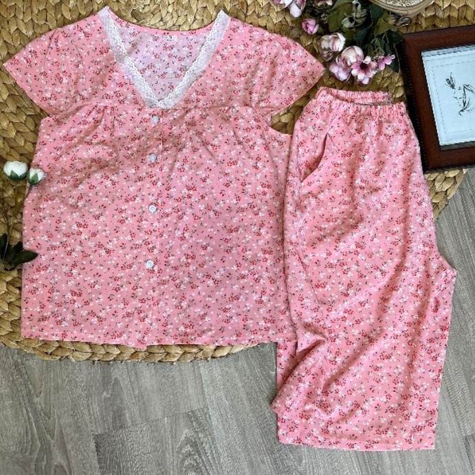 ĐỒ BỘ LỬNG CỔ TIM REN 𝓢𝓪𝓵𝓮 𝓼𝓸̂́𝓬[𝘼̉𝙣𝙝 𝙩𝙝𝙖̣̂𝙩 + 𝙑𝙞𝙙𝙚𝙤]  vải lụa 100d mềm mát và thấm hút mồ hôi cực tốt