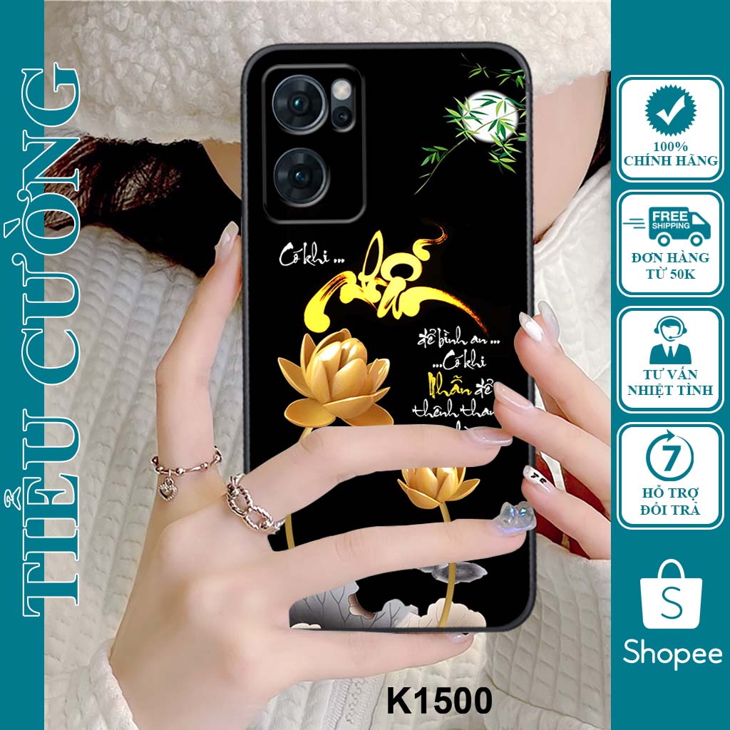 Ốp Oppo Reno 6 5G, Reno 6Z, Reno 6 Pro 5G, Reno 7 5G, Reno 7Z 5G in hình thư pháp RẺ BỀN ĐẸP