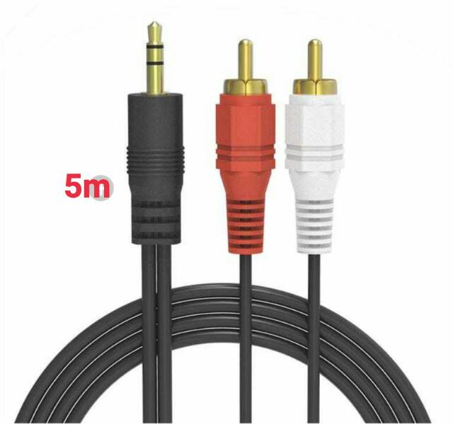 Dây Cáp Âm Thanh Rca 1-2 1x2 Cổng 3.5mm Chất Lượng Cao