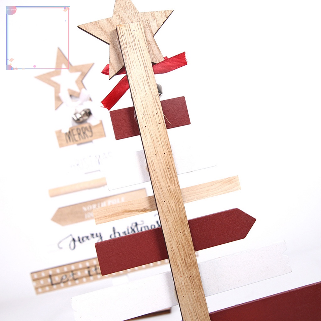 Cây Thông Giáng Sinh Bằng Gỗ Để Bàn Trang Trí