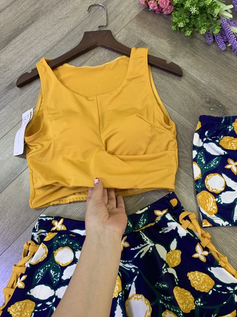BÁN SỈ BỘ BƠI 3 MẢNH MÀU VÀNG CHO NỮ | BigBuy360 - bigbuy360.vn