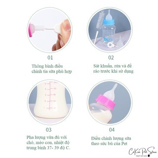 Bộ bình bú sữa cho chó mèo con