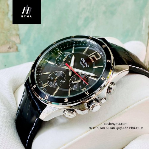 Đồng hồ Nam dây da chính hãng Casio MTP 1374L-1AV Bảo hành 1 năm- Pin trọn đời Hyma watch