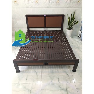 Giường sắt kiểu hộp nhiều kích thước từ 1m đến 1m8 mẫu 08 - Bảo An