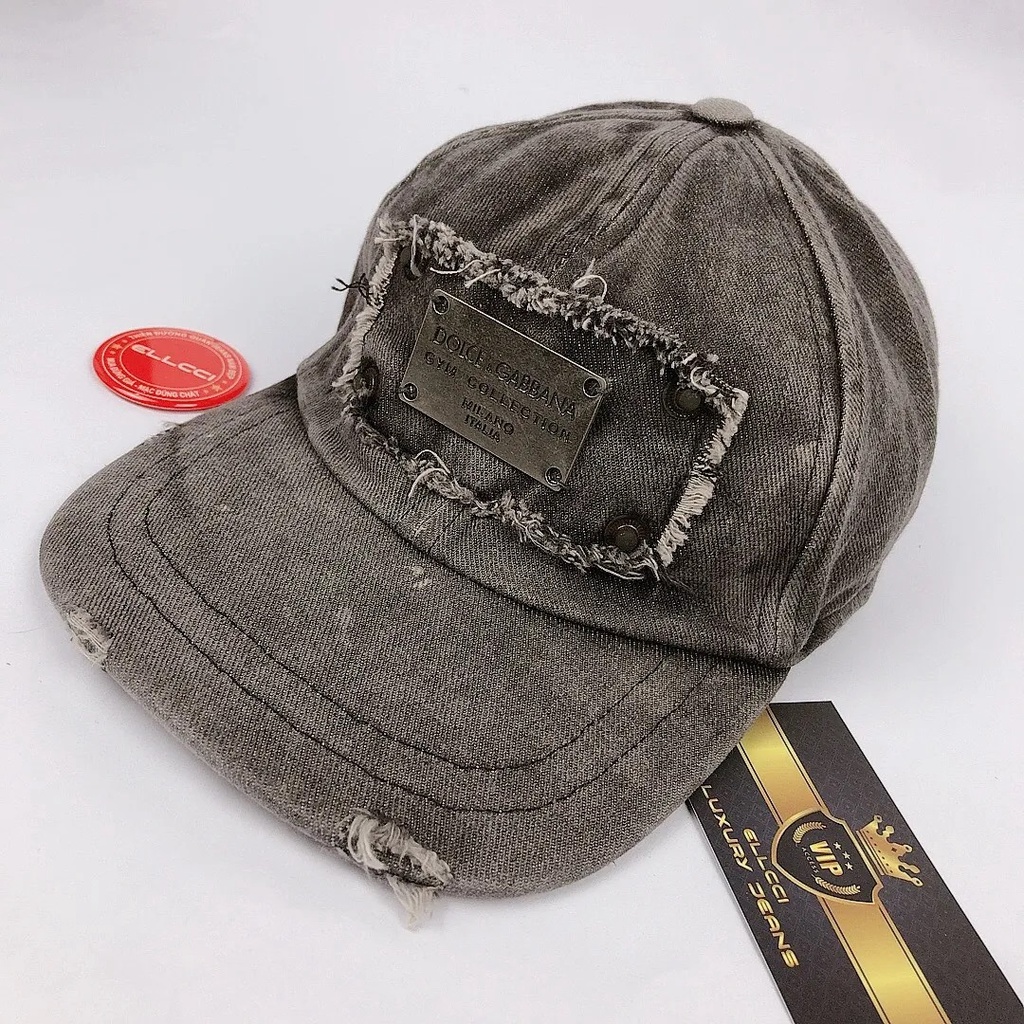 Mũ lưỡi trai - Nón kết loang bò jeans rách phong cách bụi bặm đường phố