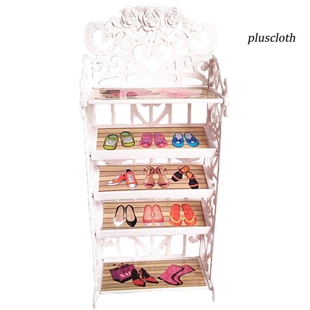 Đồ Chơi Kệ Giày Bằng Nhựa Cho Búp Bê