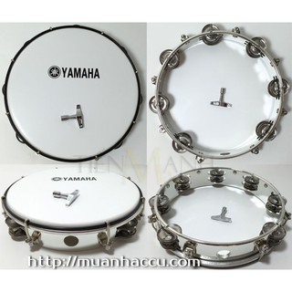 Trống lắc tay - Lục lạc gõ bo Inox Tambourine Yamaha MT6-102A (Trắng)