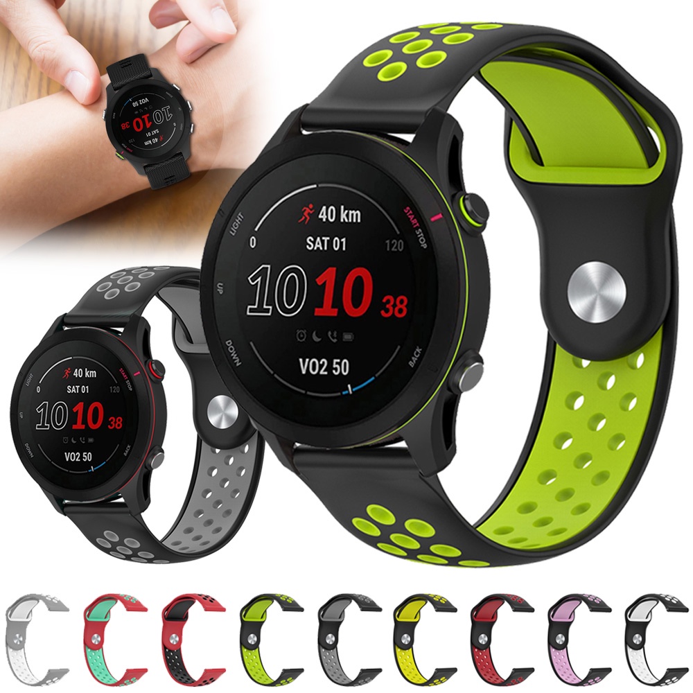 Dây Đeo Silicon 20mm 22mm 22mm Cho Garmin Forerunner 255 255m 255s 245 245m Music 158 55 645