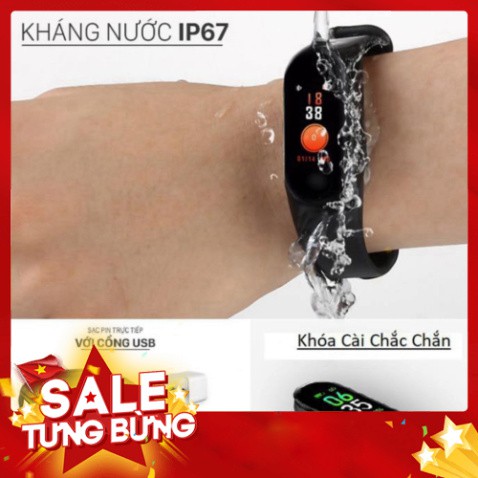 [FREE SHIP] 💥BẢO HÀNH 1 NĂM💥 Vòng Tay Đồng Hồ Thông Minh Band M3 CHÍNH HÃNG - Đồng hồ theo dõi sức khỏe, Chống Nước💥S