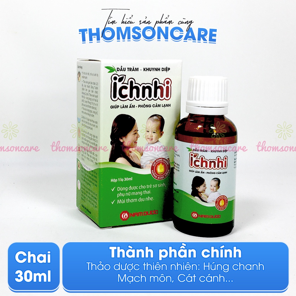 Dầu tràm khuynh diệp Ích Nhi lọ 20ml dùng được cho mẹ bầu và trẻ sơ sinh