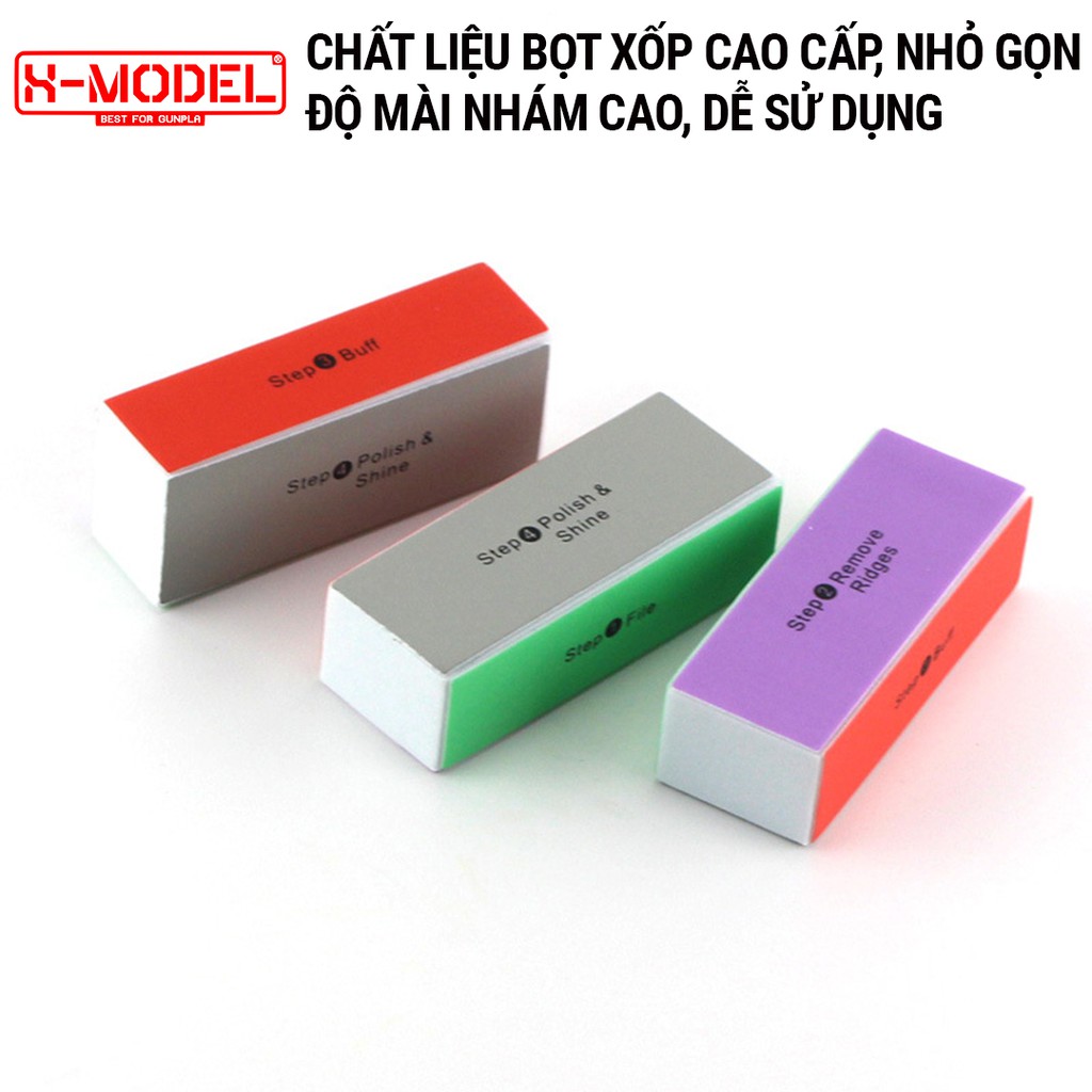 Dụng cụ mài đánh bóng, chà nhám Gundam phụ kiện XMODEL chuyên dụng, cao câp