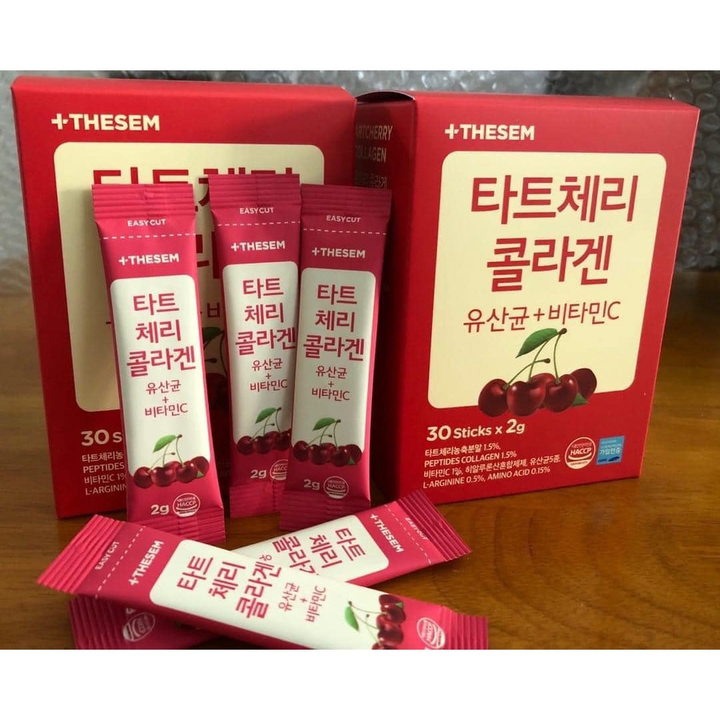 Bột collagen TheSem Vị Cherry Hàn Quốc - tách lẻ 1 gói