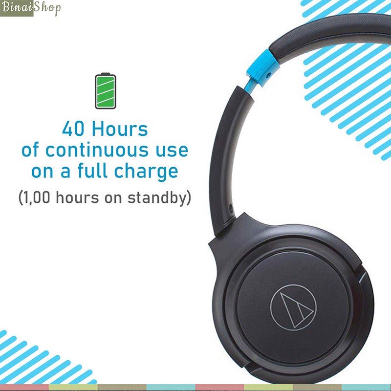 Tai nghe Audio Technica ATH-S200BT - Bluetooth 4.1, Màng Loa Lớn, Tích Hợp Micro