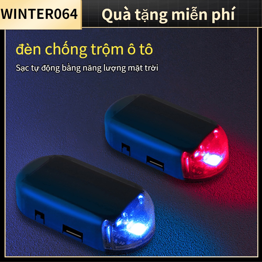 Năng lượng mặt trời Mô phỏng Báo động giả Chống trộm Cảnh báo Đèn LED Flash Ánh sáng phổ biến cho xe hơi Winter064