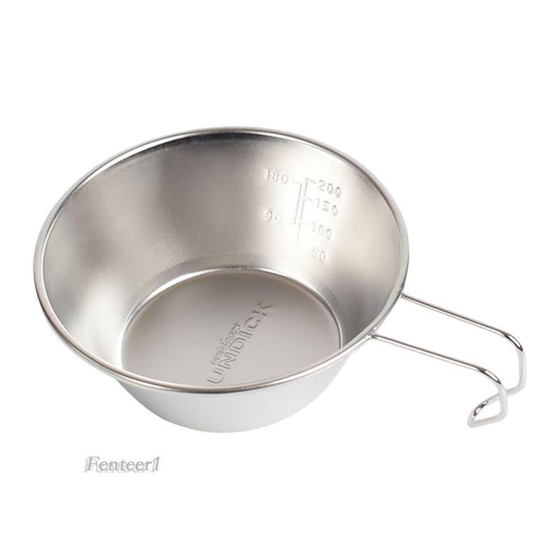 1 [Fenteer] Bát Ăn Bằng Thép Không Gỉ Dùng Cho Tiệc Nướng BBQ Ngoài Trời