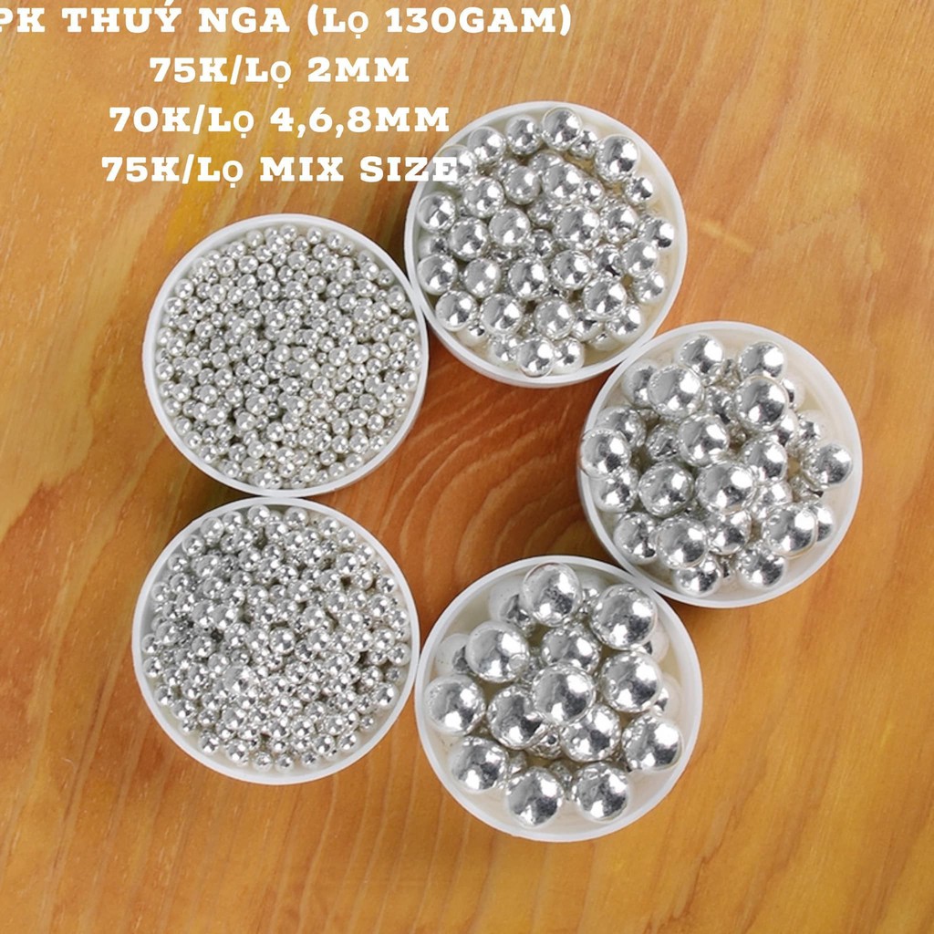 Bi đường bạc 2mm,4mm,6mm,8mm,mix size