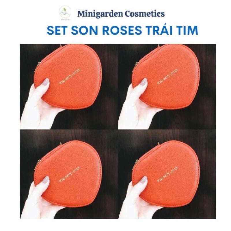 Set Son ROSES KEM LÌ Trái Tim [ FREESHIP ] 2 Son Độc Đáo  ; Bền Màu ; Lâu Trôi