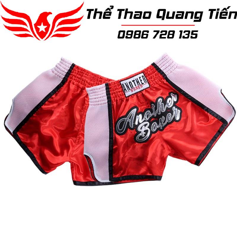 Quần Muay Thái Another Boxer Chính Hãng Muay Thai Short Chất Liệu Satin Cao Cấp QT