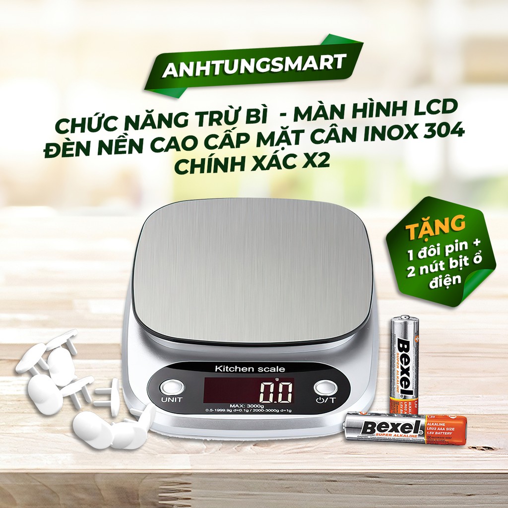 [VIDEO QUAY THẬT] Cân tiểu ly điện tử siêu chính xác High Precision dải cân 3kg - 0.1g, cân điện tử mini - BH 1 tháng