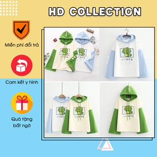 Áo hoodie khủng long tay lỡ cực xinh, chất vải xịn