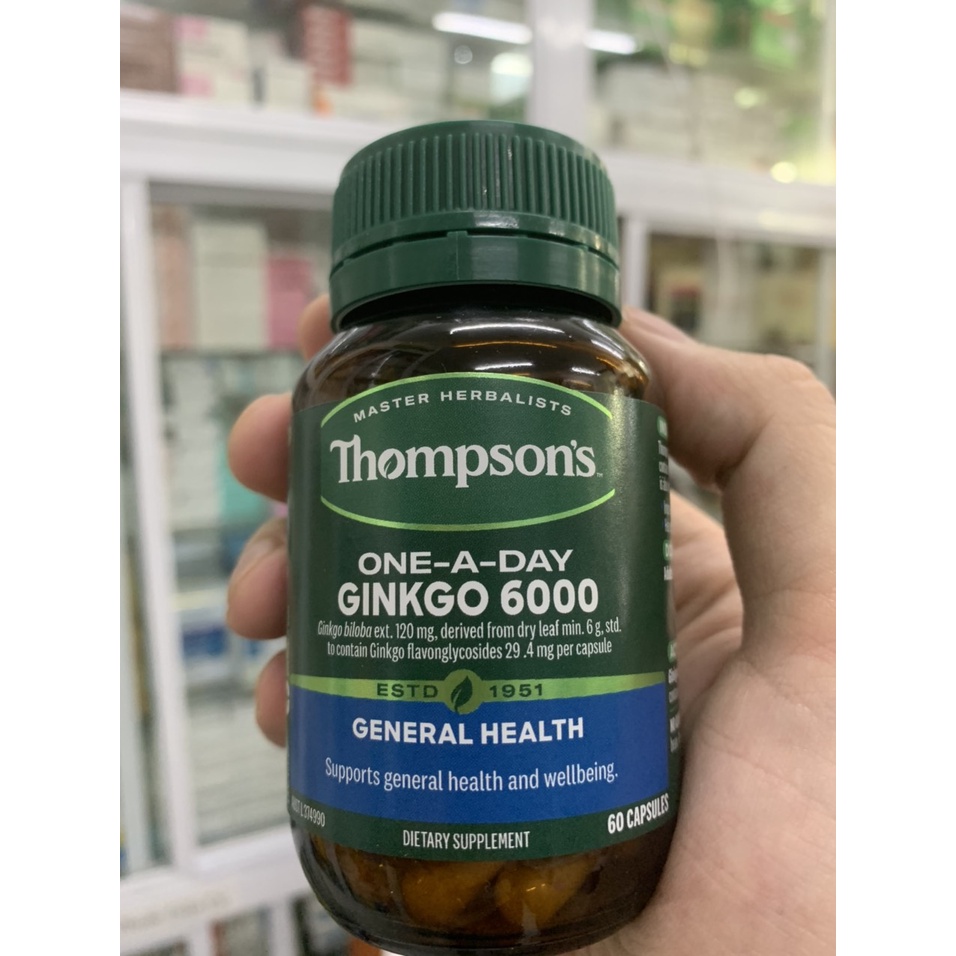 Bổ não tăng cường trí nhớ [Úc] Ginkgo Biloba 6000mg Thompson's