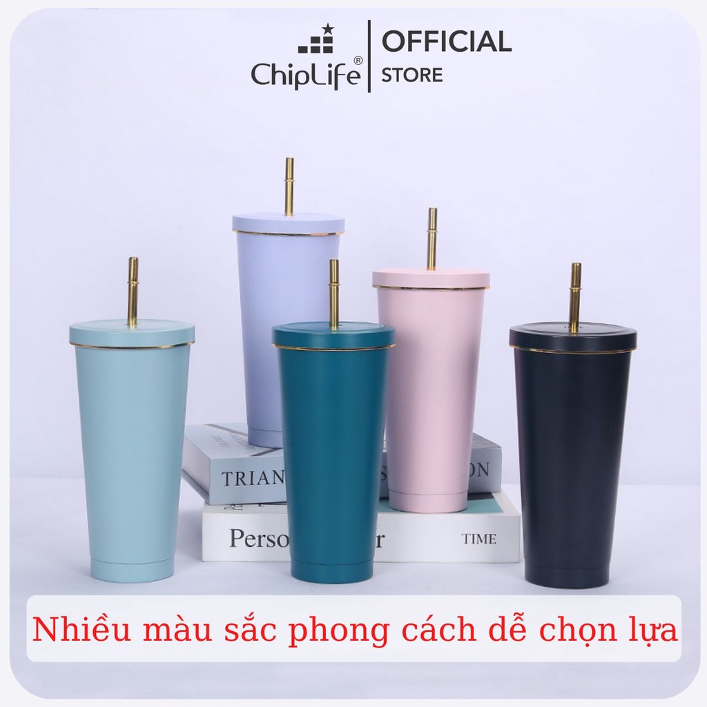 Ly Giữ Nhiệt ChipLife khắc tên theo yêu cầu LH500 INOX304 - Quà tặng sinh nhật, thuận tiện mang đi dung tích 500ml