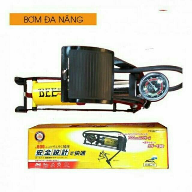 BƠM ỐNG BEE VÀNG ÁP SUẤT LỚN BƠM NHANH ĐẠP CHÂN FULL BOX CAO CẤP (CHỌN 1 HOẶC 2 PISTON )