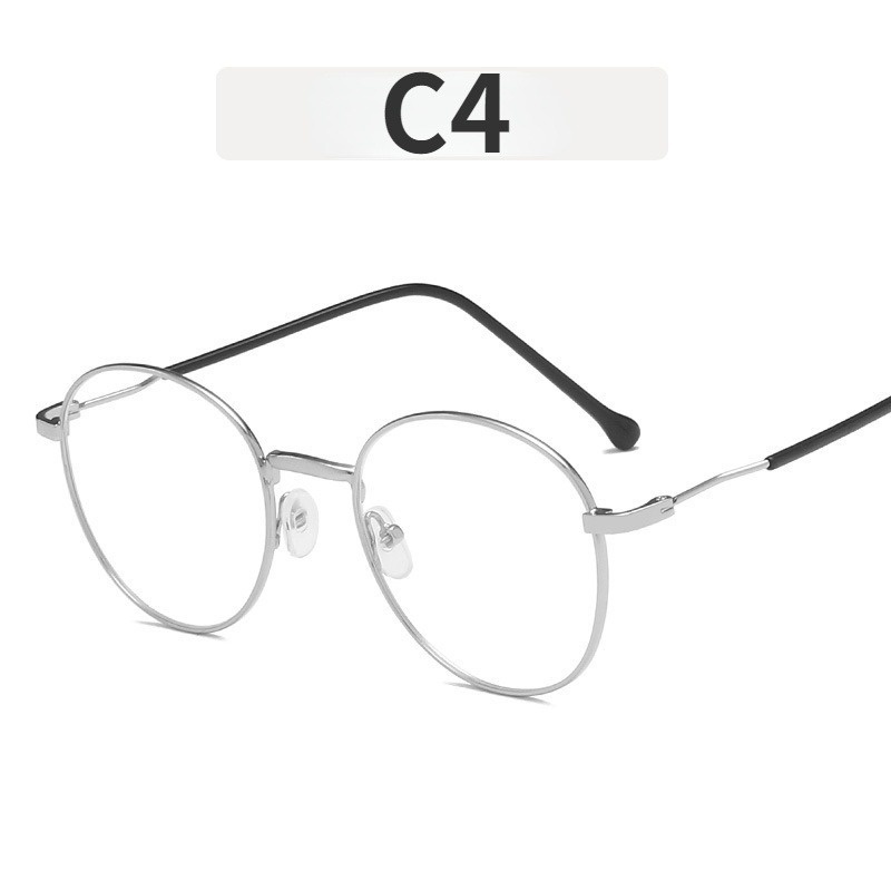 Mắt Kính Gọng Tròn Kim Loại Chống Ánh Sáng Xanh Thời Trang Hàn Quốc Cho Nữ