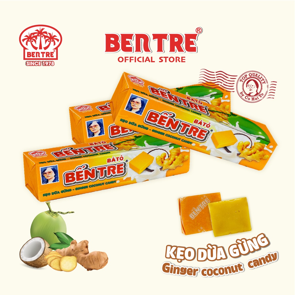 Combo 5 Vị Kẹo Dừa chính hiệu Bến Tre Cô Hai Tỏ