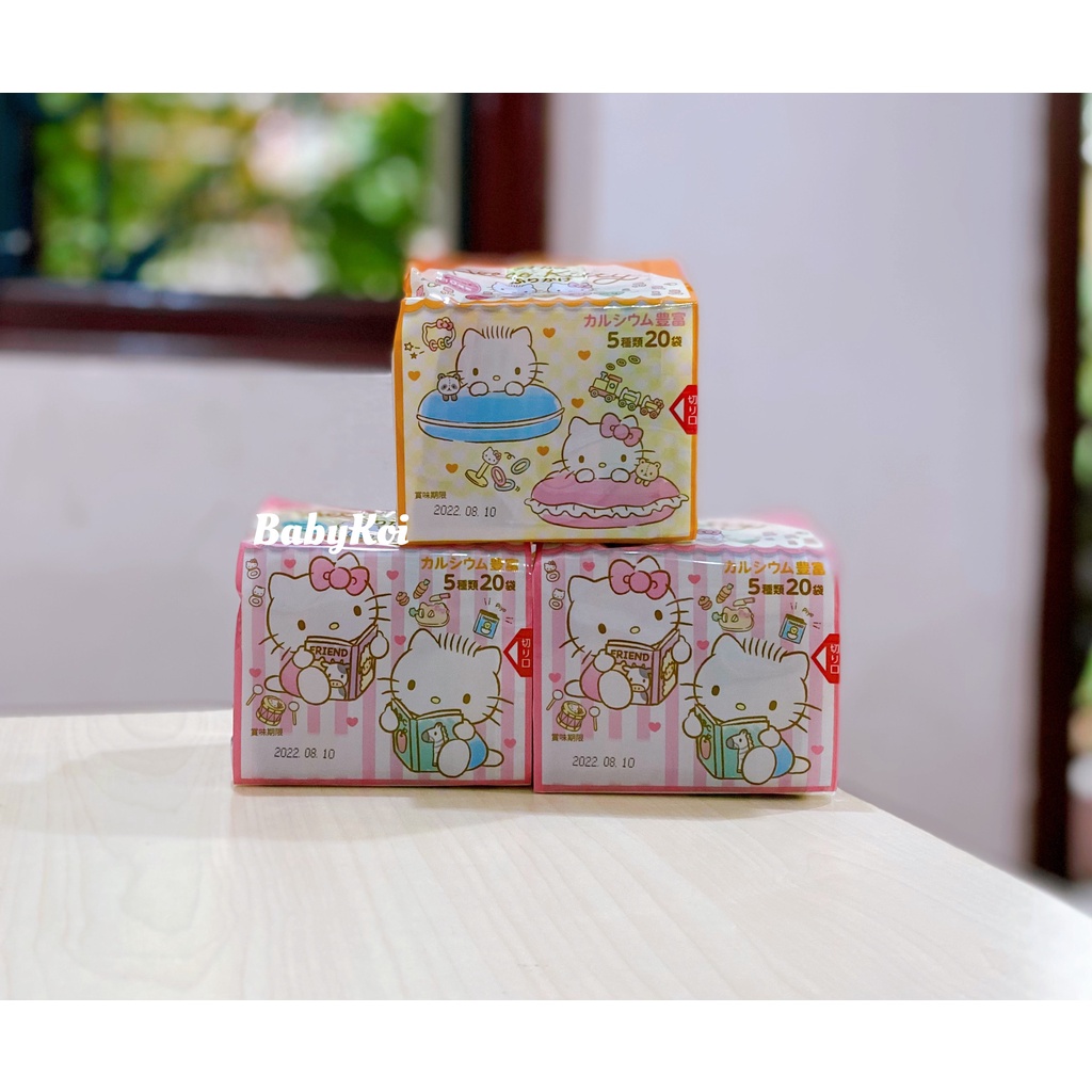 Gia vị rắc cơm Hello Kitty Nhật gồm 20 gói nhỏ cho trẻ ăn dặm (Date 10/2022)