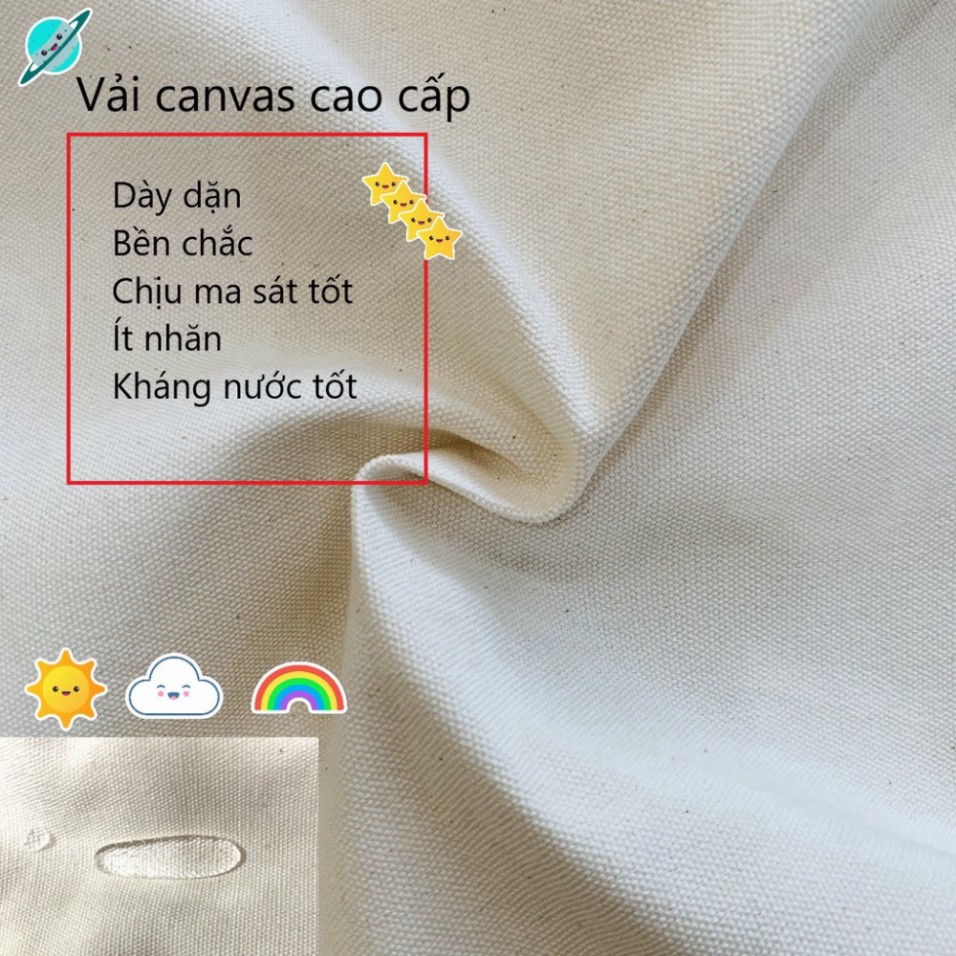 Túi tote vải canvas cao cấp Merci khổ vuông sang trọng