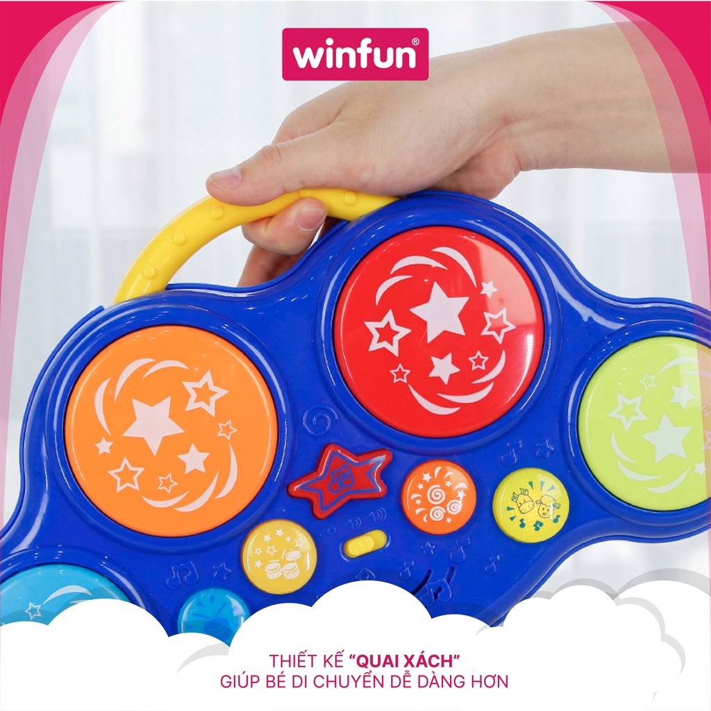 Trống đồ chơi cho bé có đèn nhạc Winfun WF002010-NL