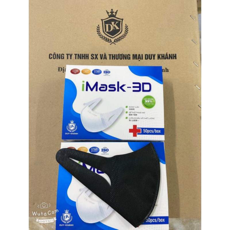 (Hót) Hộp khẩu trang 3d mask màu Đen 50 cái