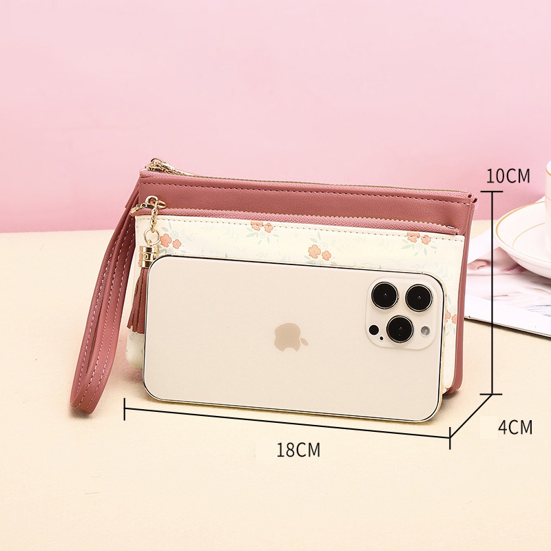 Ví Dài Cầm Tay Có Khóa Kéo Đựng Điện Thoại Thời Trang Mới Cho Nữ