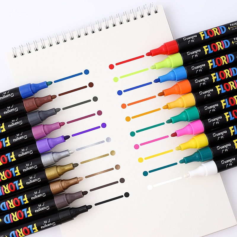 Set 20 Bút Lông Màu Dầu Không Dễ Phai Chống Thấm Nước Vẽ Graffiti