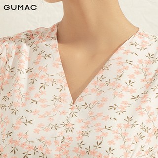 Đầm cổ V xếp eo DA1193 GUMAC