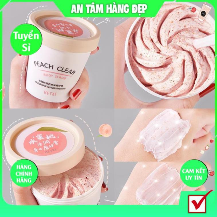 Một Hũ Tẩy Da Chết Body HEYXI Đào MINI 200G Xinh Xắn Dễ Thương Trắng Da Lưu Hương KING DC | BigBuy360 - bigbuy360.vn