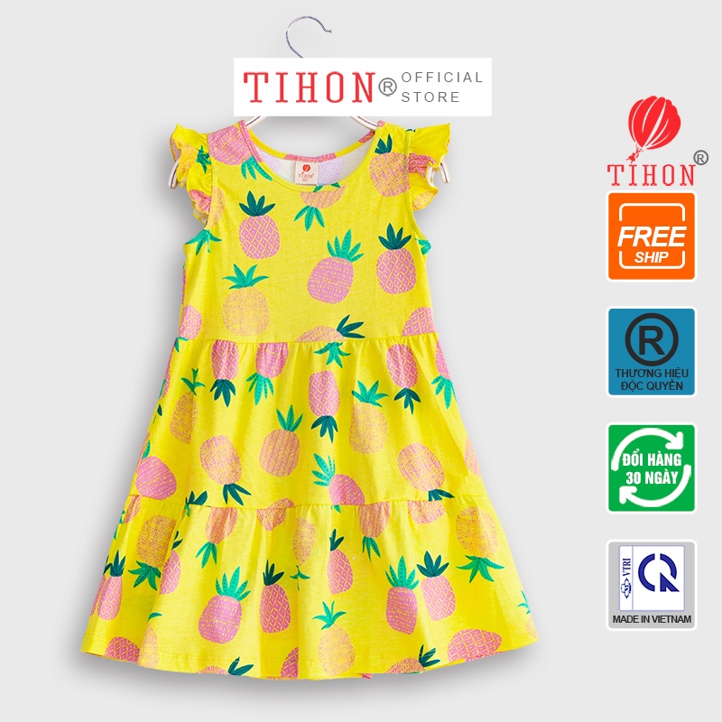 Váy Bé Gái TIHON 100% Cotton Họa Tiết Siêu Dễ Thương