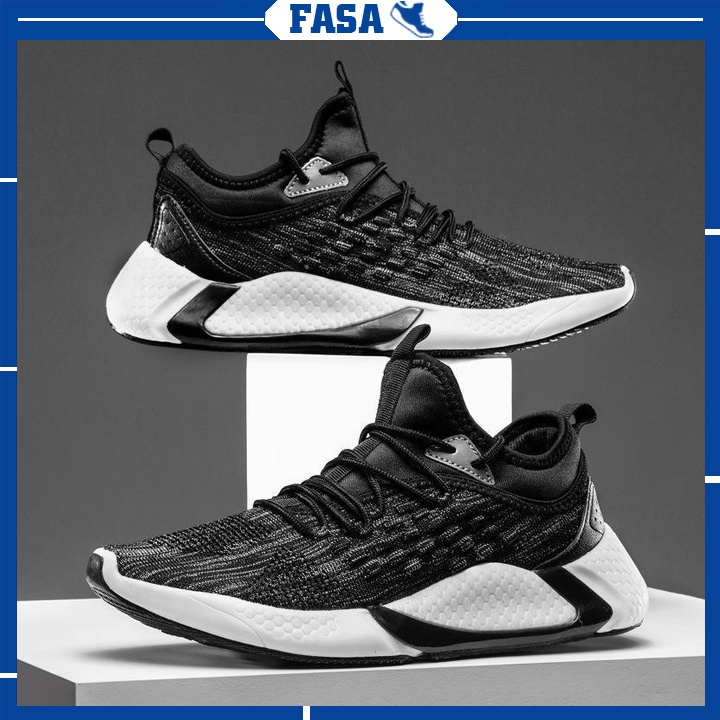 Giày sneaker nam thể thao FASA vải Flyknit ôm chân thoáng khí, đế cao su non chống trơn trượt