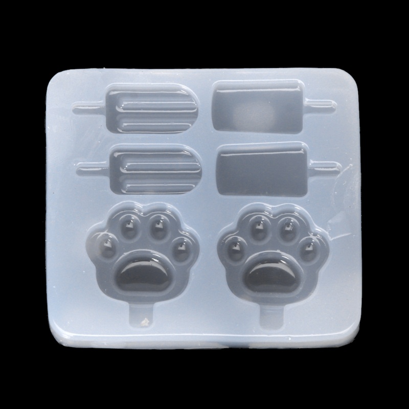 [Hàng mới về] Khuôn Silicon làm phụ kiện trang sức hình que kem chân mèo đáng yêu