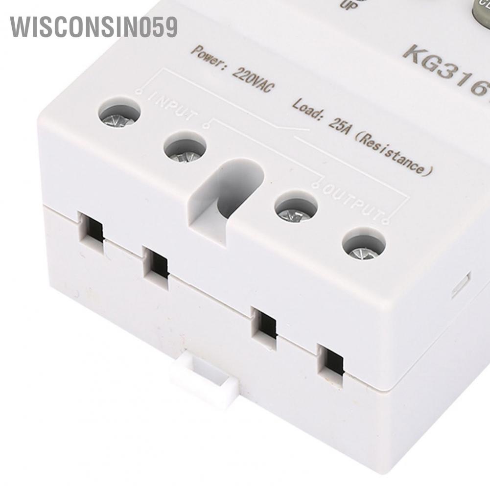 Wisconsin059 KG316T 220V Công tắc điều khiển thời gian cho máy vi tính có thể lập trình hẹn giờ kỹ thuật số tự động