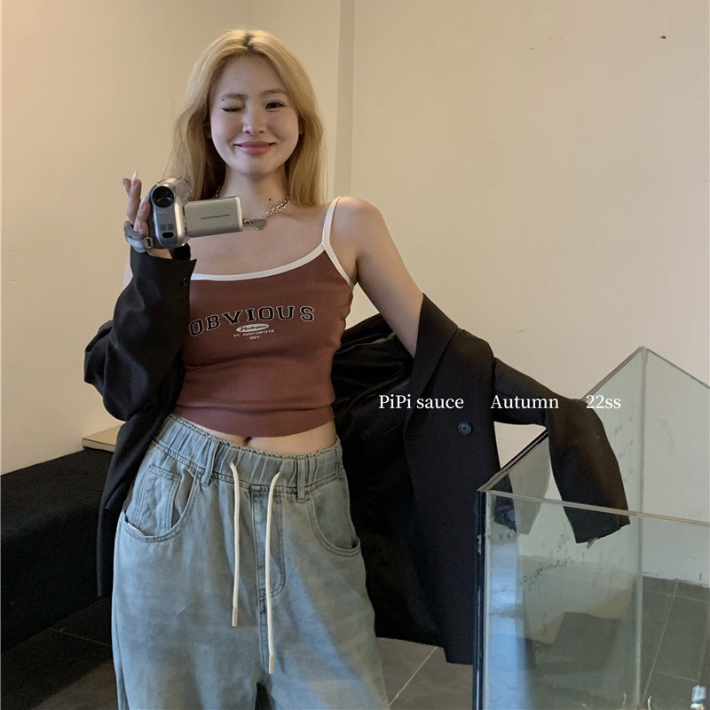 Áo Hai Dây In Họa Tiết Thời Trang Cho Nữ