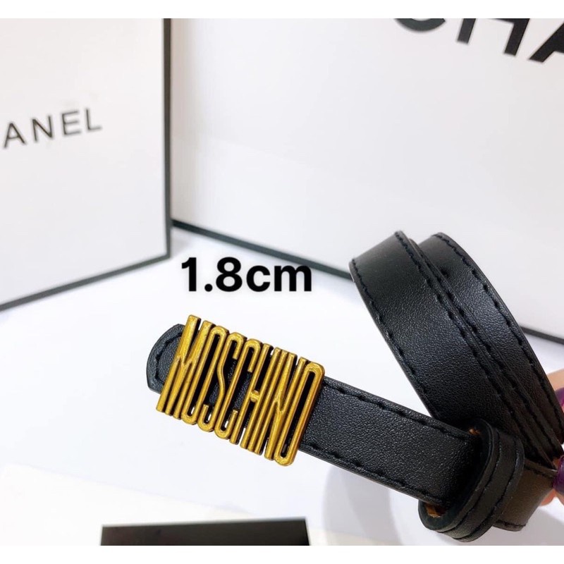 Đai váy moschino 1.8 cm / thắt lưng moschino dây da 1,8cm , phụ kiện nữ trang - Hari Korea Accessories